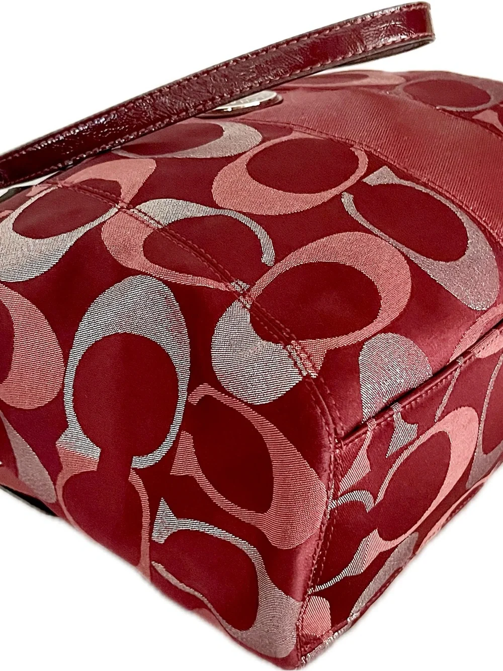 Coach Signature Jacquard Metallic C’s Shoulder/Crossbody Bag w/Snap Head Charm